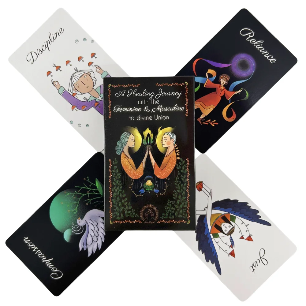 

A Healing Journey With The Feminine Masculine to Divine Union Tarot Cards A 88 Deck OracleDivination Edition Borad Playing Games