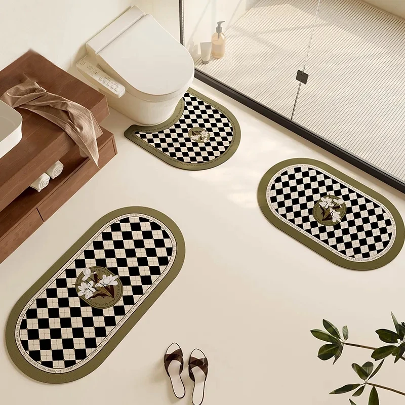 Bathtub Absorbent Mat Anti-slip Bathroom Carpet Foot Mats Shower Decorative Rugs Home Floor Supplies Bathroom Home Decor