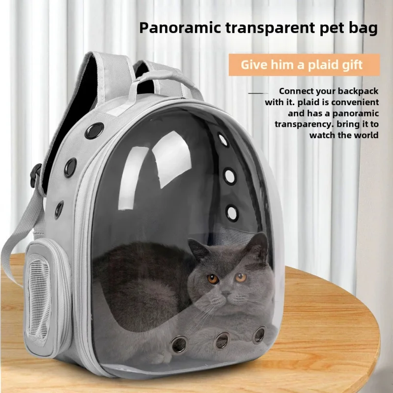 

New space capsule transparent cat bag breathable shoulder pet bag portable cat bag