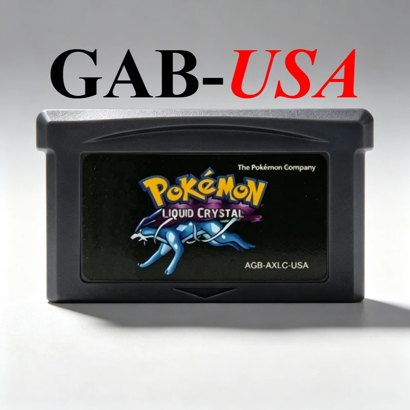 USA GBA Pokémon Spielmodul 32-Bit Videospielkonsolen-Karte AshGray Liquid Crystal Light Platinum Spielkarten-Sammlung Geschenk – Detail 21