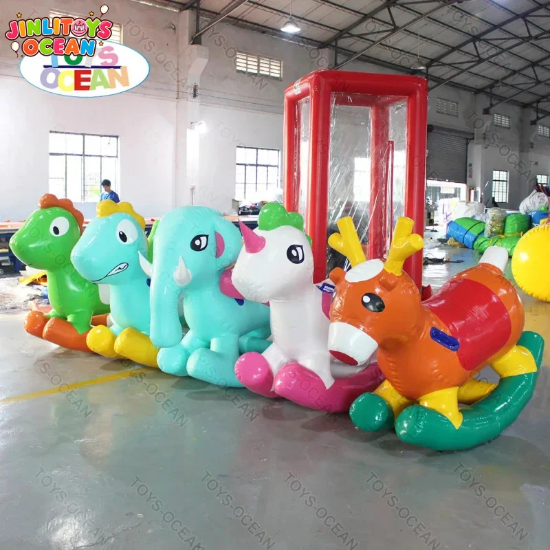 Factory Customized Wholesale Inflatable Water Play Game sealed Inflatable Horse Rocking Horse Rodeo Rocking Ride Floating Toy