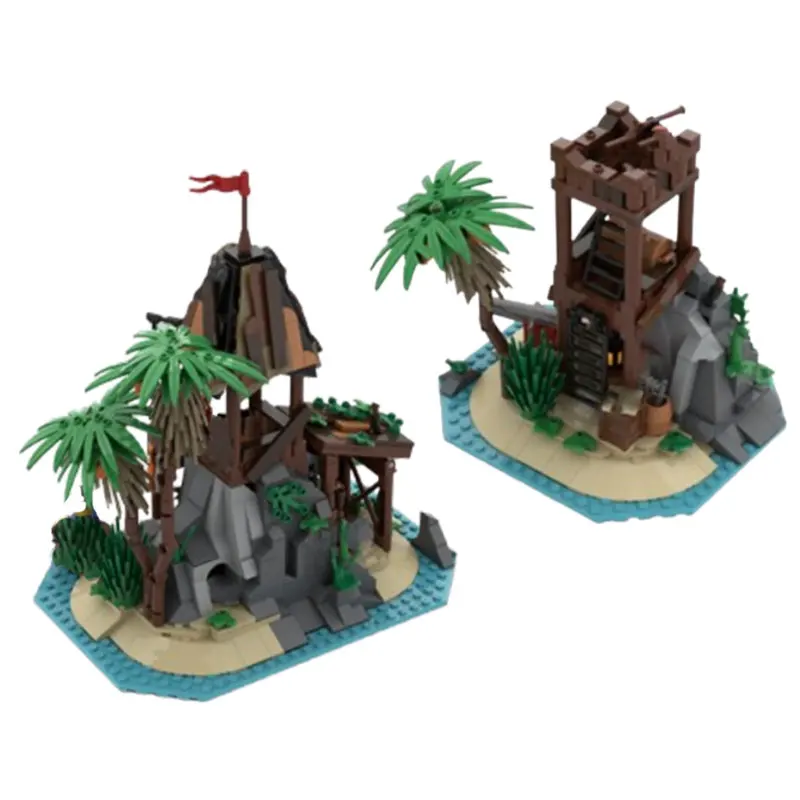 Tour de garde architecturale créative MOC-132476 130125, blocs de construction d'assemblage de petites particules, ensemble cadeau de modèle de jouet éducatif ou