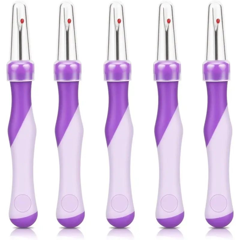 [NEWA64Z!】 Needly Needle And Thread Seam Ripper Sewing Tool, 5-Pack Ergonomic Non-Slip For Handle For Hand Sewing, Knitting