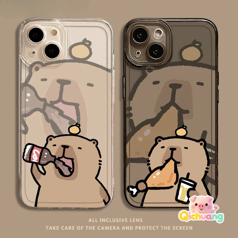 

Cartoon Capybara Phone Case For OPPO Redmi 15 14 13 Pro Plus 12 Turbo 11E 11 SE 11T Pro Plus 11S 4G 5G Cute Funny Cover