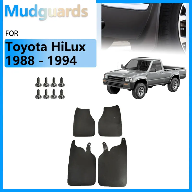 4x For Toyota HiLux Pickup 4x4 1988 - 1994 N80 N90 N100 N110 Accessories Mudguards Splash Guards Fender 1993 1992 1991 1990 1989