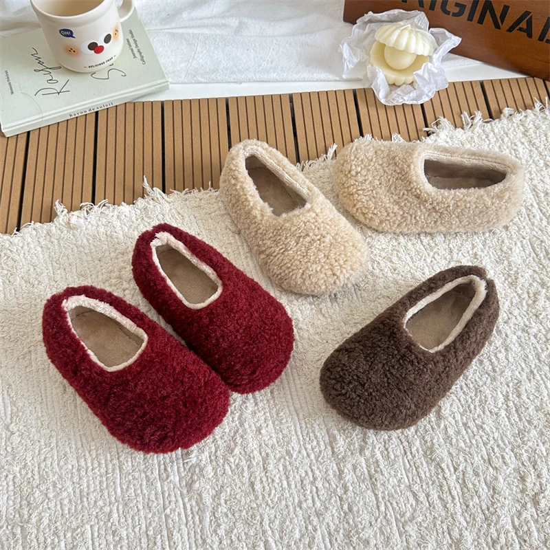 

Children Casual Cotton Shoes for Girls 2025 Winter New Fashion Korean Style Soft Bottom Anti-slippery Versatile Princess Shoes
