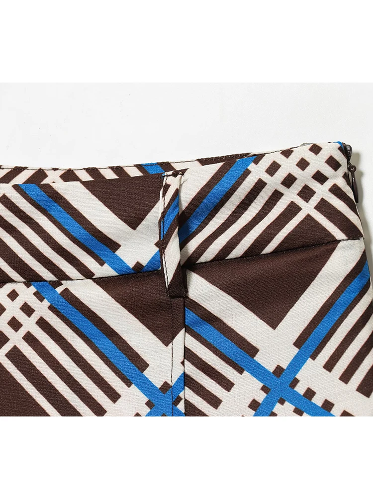 النساء سراويل أنيقة 2025 المرأة الجديدة متقلب طباعة بنطال ذو قصة أرجل واسعة 2025 الصيف الخريف أنيقة عالية الخصر بنطلون