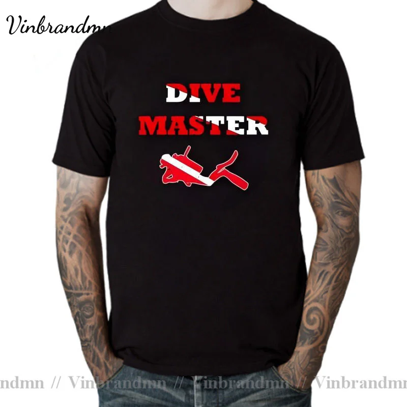 男性用スキューバダイビングマスターTシャツ,半袖,面白い,ヴィンテージ,レトロ,ダイビングウェア,新しい,夏,2021