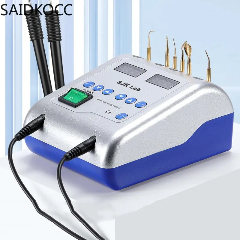 Dental Laboratory Equipment Electric Wax Carving knife Machine Double Pen With 6 Wax Tips Wax Carving Pen