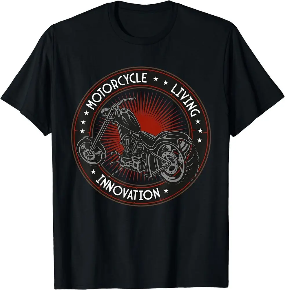 Motorcycle Living Innovation I Motorcycle T-Shirt Summer Tees Cotton Luxury brand vintage oversized