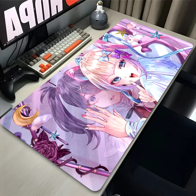 Gamer NEEDY GIRL OVERDOSE Mauspad Kawaii Pink HD Büro Schreibtischunterlage Erweiterte Gaming-Tastaturmatten Großes XXL Niedliches Anime-Mauspad