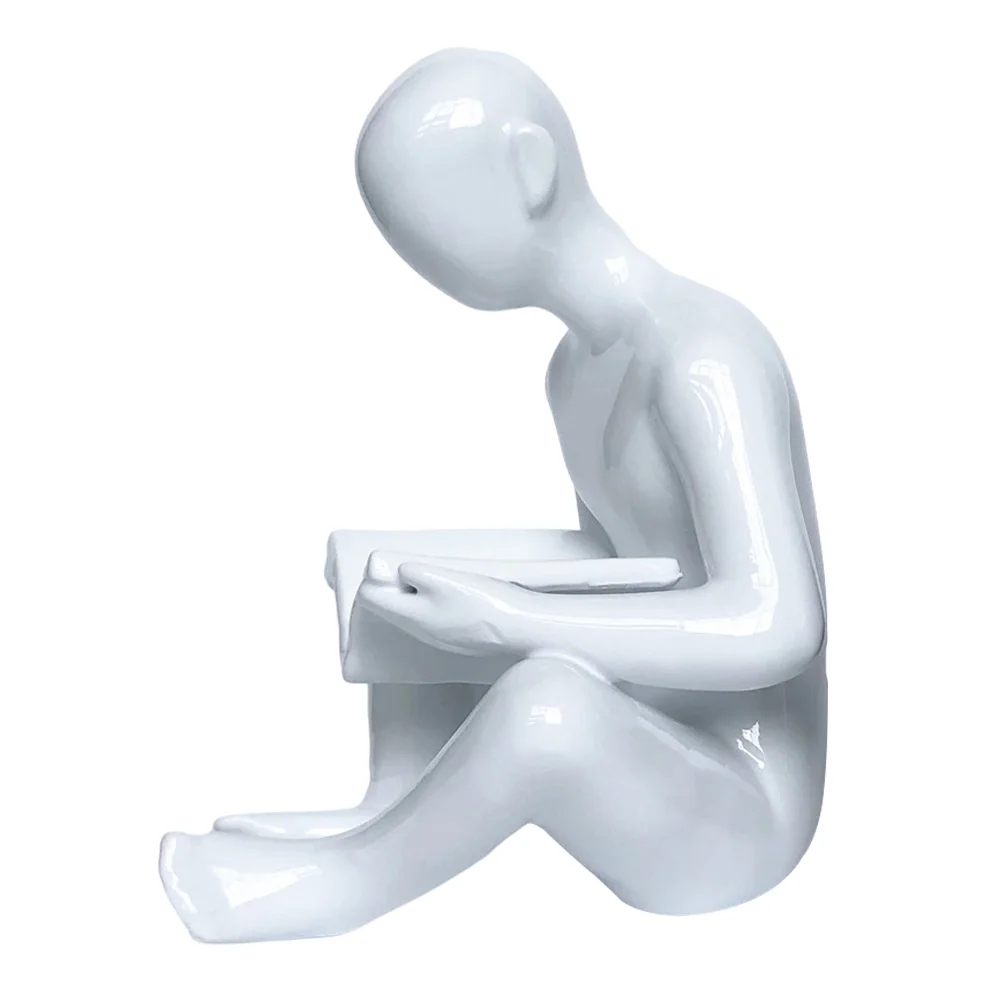 

Resin Bookend Creative Modern Book Stand Adornment Household Decorative Artware Desktop Shelf Organizer Ornament For Home Office