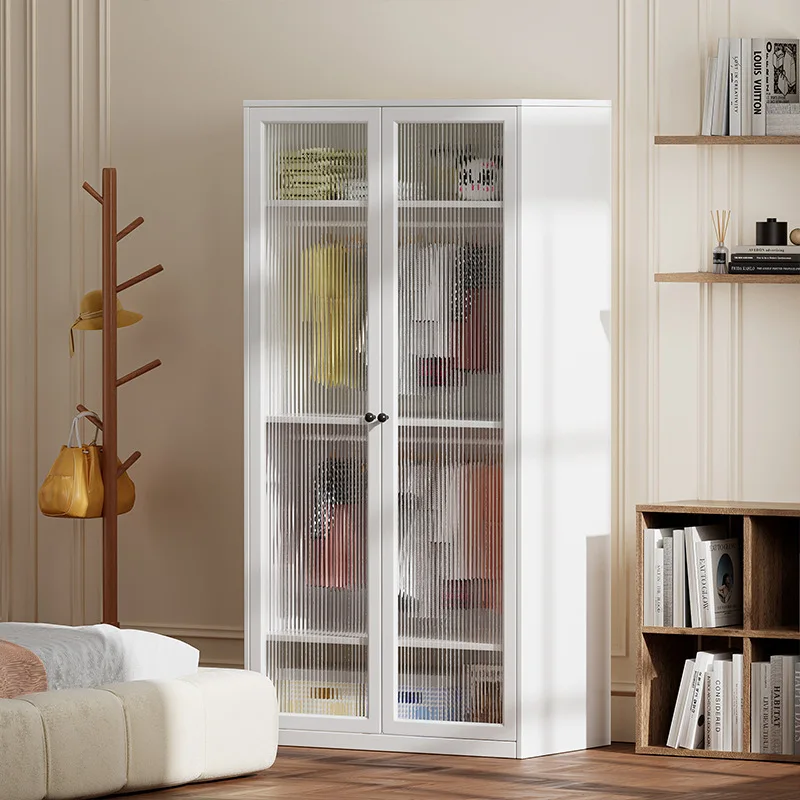 Steel wardrobe household bedroom simple large capacity clothing storage cabinet small apartment simple assembly wardrobe