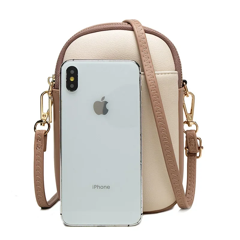 Bolso de hombro de piel sintética para mujer, bandolera pequeña de lujo para teléfono, a la moda