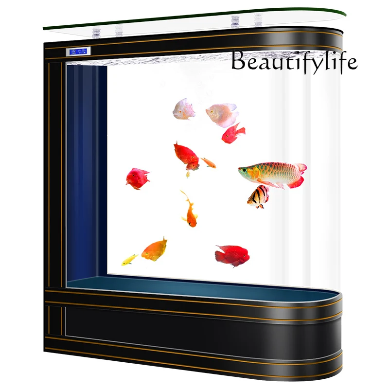 

European fish tank living room household home screen partition light luxury aquarium floor