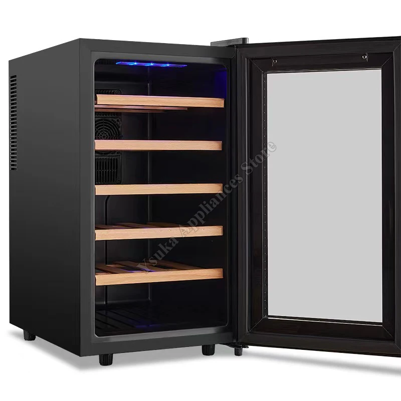 

18 палочек винного охладителя, термостат, холодильник, электронное охлаждение, небольшой бытовой винный холодильник с воздушным охлаждением