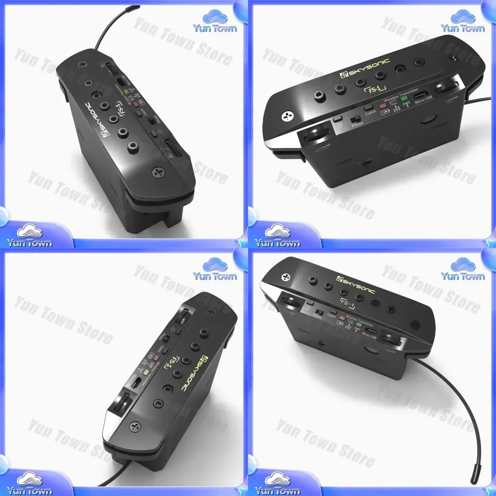 Wireless Acoustic Guitar Pickup for Skysonic FS-1 Sound Hole Pickup Free Hole Transmission Dual Pickup System for Acoustic