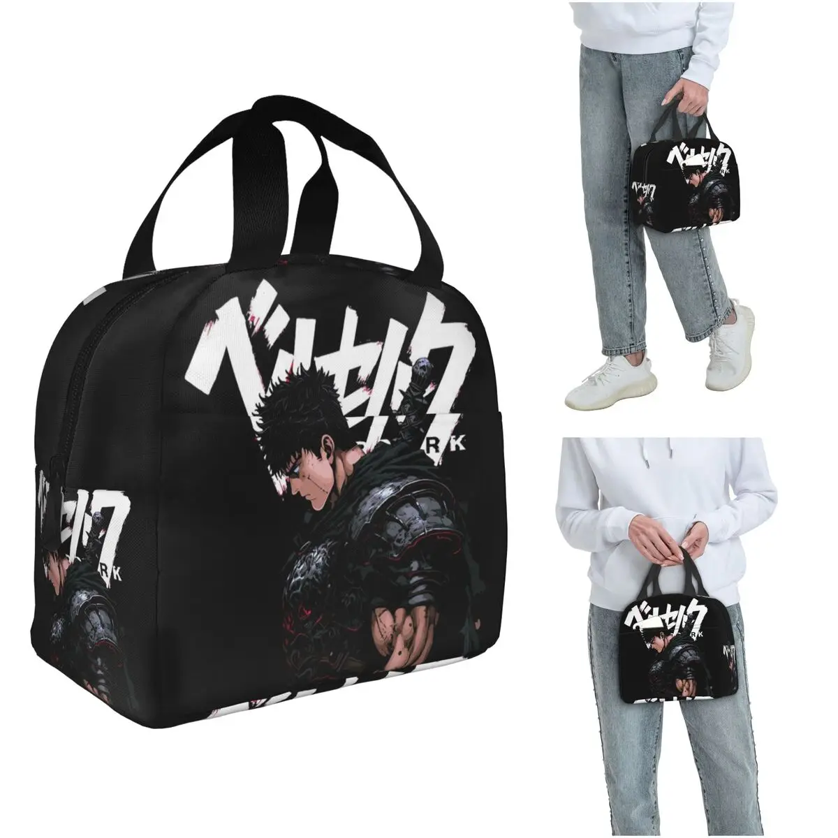 

Изолированная сумка для обеда в стиле японского аниме Berserk для женщин и детей, герметичные контейнеры для еды, термосумка для обеда