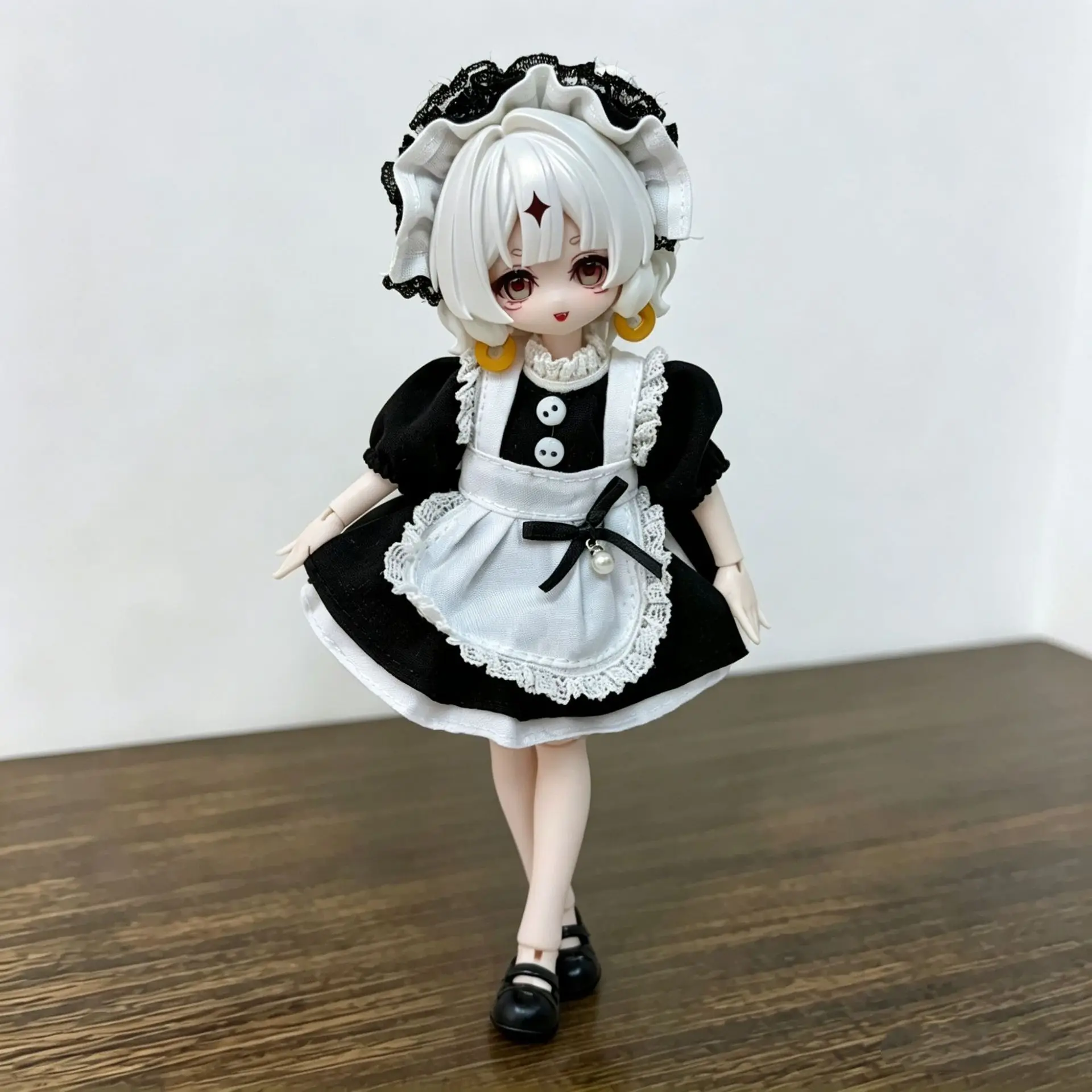 16 17cm 8 Point Bjd Suspender Outfit 6 Inch Ob11 Cute Doll Dress Replacement Doll Clothes Doll And Shoes Excluded