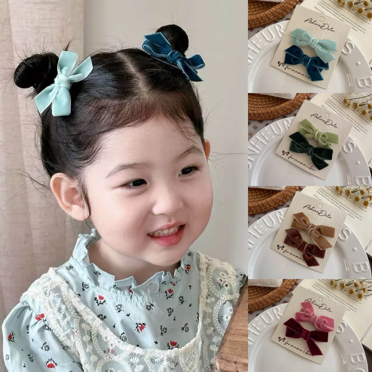 

2 шт./лот, заколки для волос в стиле ретро, корейские бархатные заколки с бантом, BB-зажим для девочек, детей, боковой зажим, заколка для волос, аксессуары для волос, головные уборы