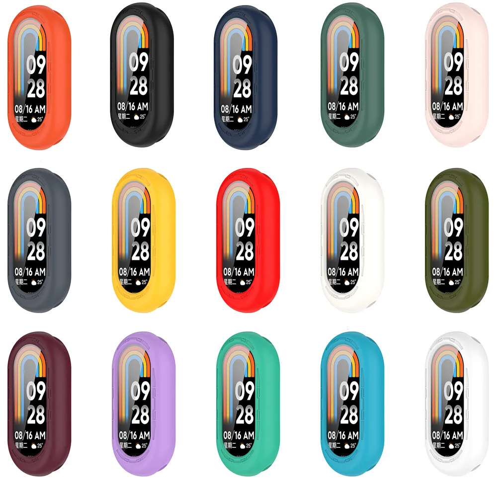 Силиконовый чехол для Xiaomi Mi Band 10 9 8, защитные чехлы-бамперы