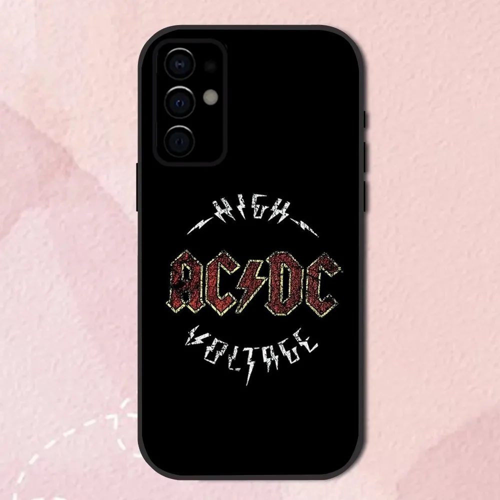 Music Cool Phone Case For Samsung S24,S21,S22,S23,S30,Ultra,S20,Plus,Fe,Lite,Note,10,9,5G A-acdc-S Black Soft Shell