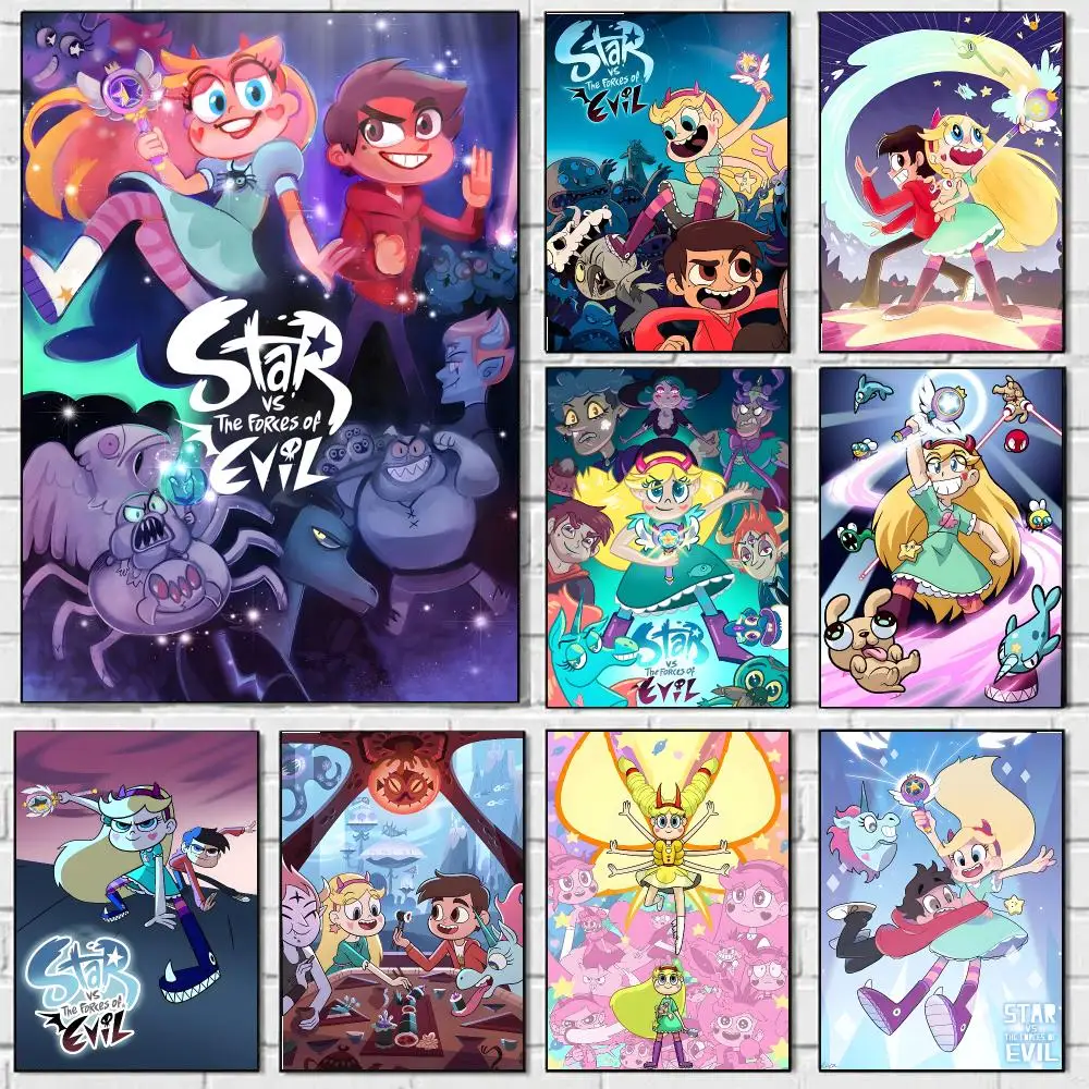 S-Star Vs The Forces Of Evil Poster HD Art Sticky Wall Waterproof Home Bedroom Bar Aesthetic Decoration Perfect Room Decor