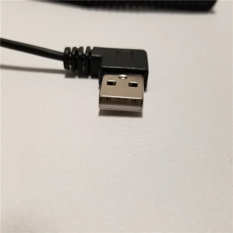 Retractable 90 Degree Right Angle USB Type A Male to B  AM  BM Adapter Converter Spiral Coiled Spring Curl Printer Cable