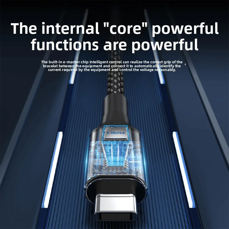 2 في 1 كابل بيانات كامل الوظائف PD240W شحن سريع 4k شاشة 10gbps ذكر إلى ذكر كابل القرص الصلب للكمبيوتر المحمول #3