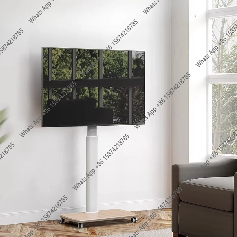 TV Stand Mobile White Floor Mount Adapts to 60/65/70 inches