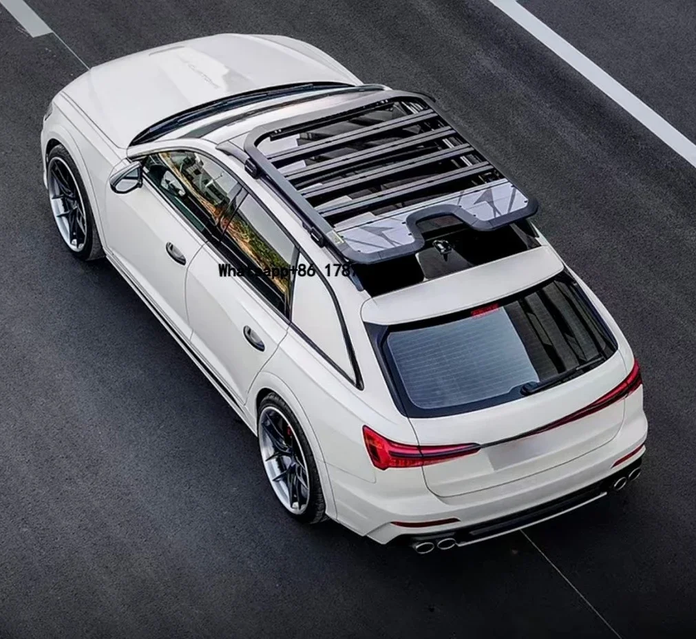 Aluminum Roof Rack Platform for A6 allroad C6 C7 C8 2006-2026 Cargo Carrier with Anti-Slip Surface for Luggage/Camping Gear