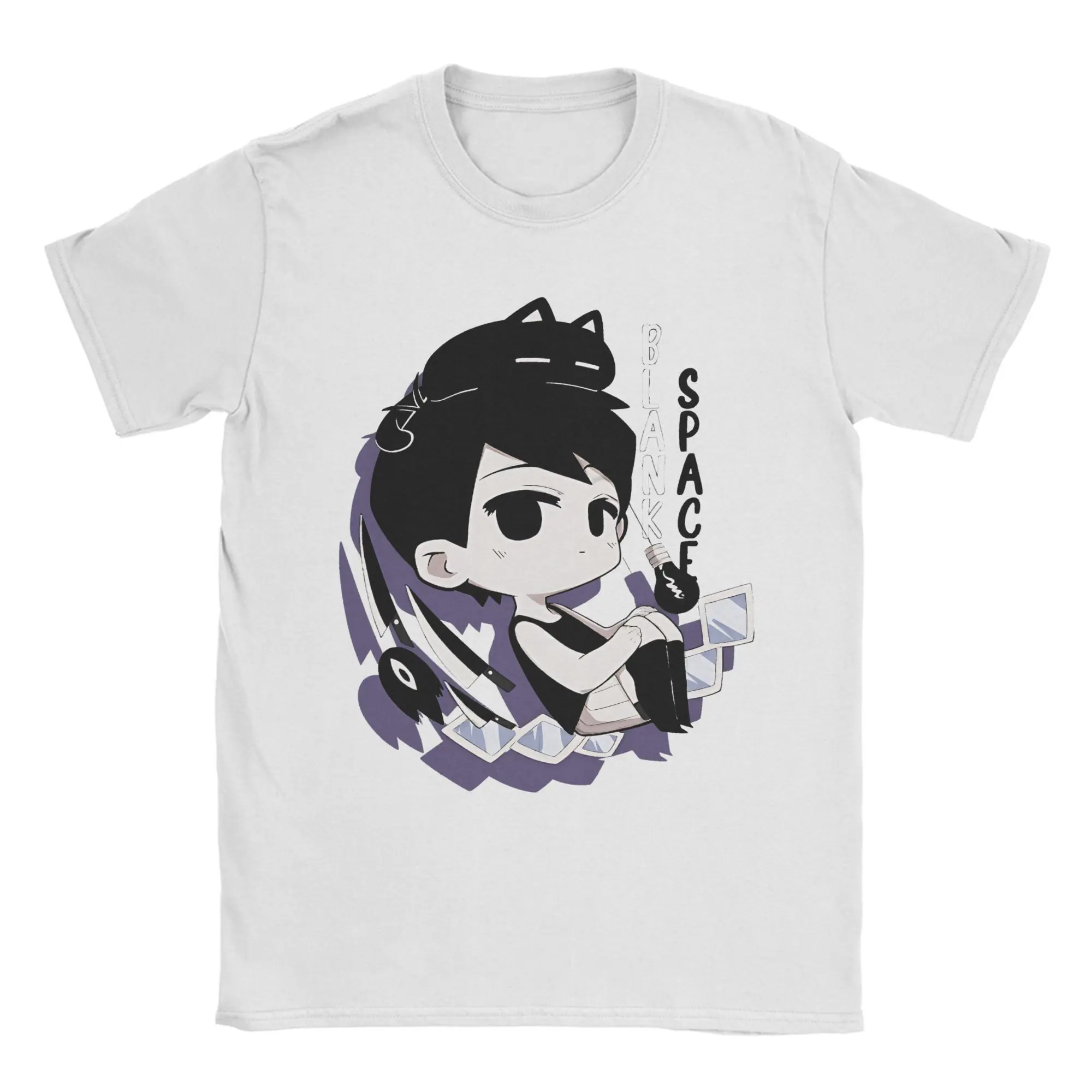 

Funny Omori Game Blank Space Omori Game T-Shirt Men O-neck Short Sleeve Clothes 100%Cotton Summer Tops