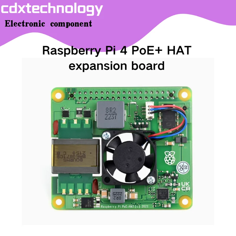 

Плата расширения Raspberry Pi 4 PoE+ HAT поддерживает источник питания Ethernet 802.3af