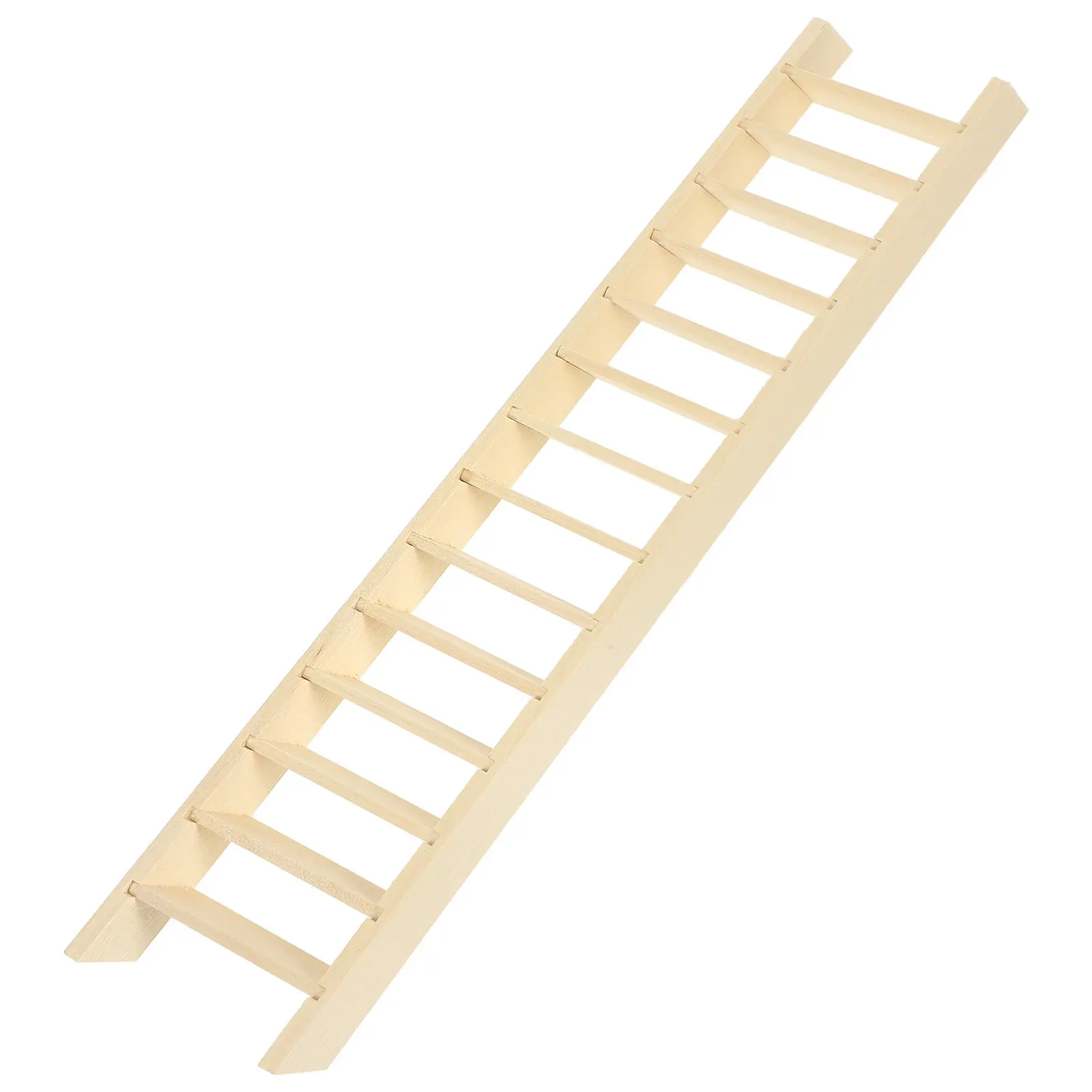 

Miniature Wood Ladder for Dollhouse Accessories Natural Wooden Mini Ladder DIY Craft Landscape Decor Mini House Ornament