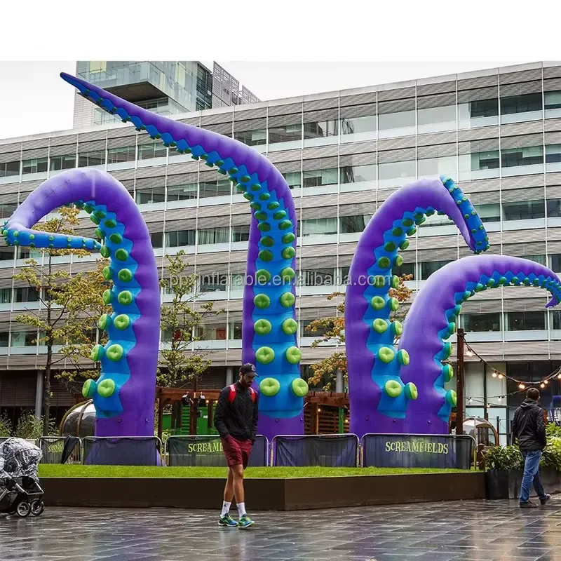 Giant Halloween Party Advertising Display Wall Decoration Props Inflatable Octopus Squid Tentacles Toy