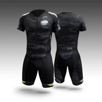 Hombre patinaje sobre ruedas ciclismo Jersey ropa de triatlón Tri traje Skinsuit Conjunto bicicleta cuerpo deporte natación correr mono sin cojín