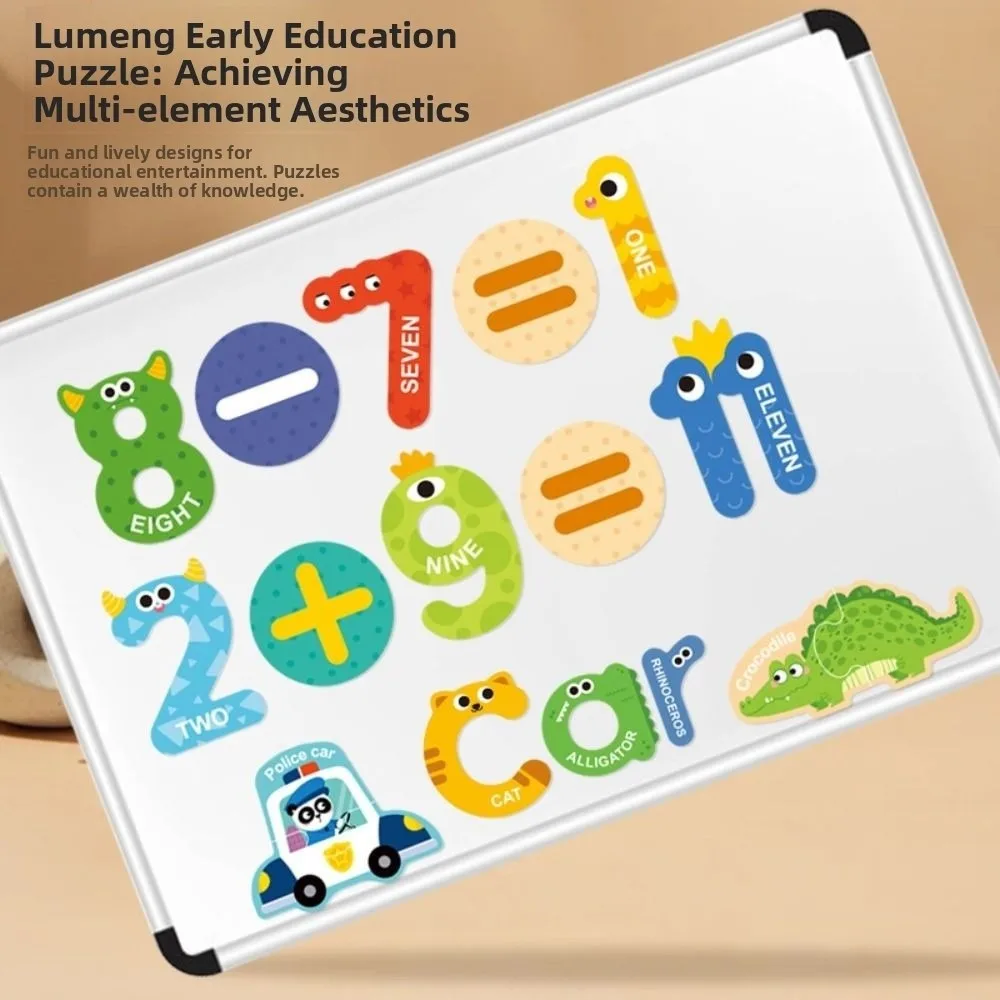 

Montessori Kids Learning Magnets Sticker Jigsaw Puzzle Cognitive Fridge Magnets Matching Puzzle Magnetic Letters Early Education
