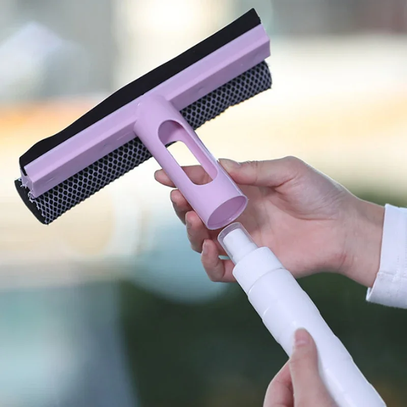 3 in 1 Window Cleaning Brush Efficient Double-sided Squeegee and Glass Wiper, Ideal for Bathroom Mirrors and Windows Hand Tools