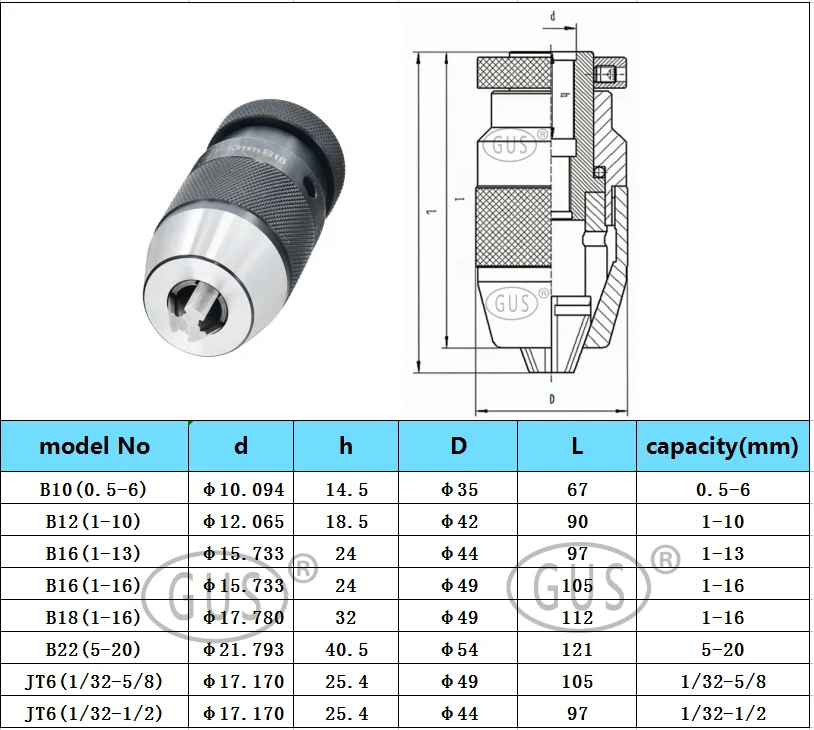 B10 b12 b16 b18 b22 automatisch selbst festziehen schlüssel loses bohrfutter adapter halter kegel loch drehmaschine fräsmaschine cnc bohr werkzeug – Detail 6
