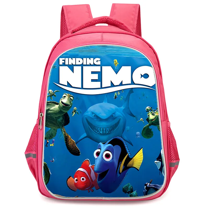 

Рюкзак для девочек Disney с двойным карманом на молнии, розовые школьные сумки с героями мультфильмов, прочные детские сумки 16 дюймов для школьников