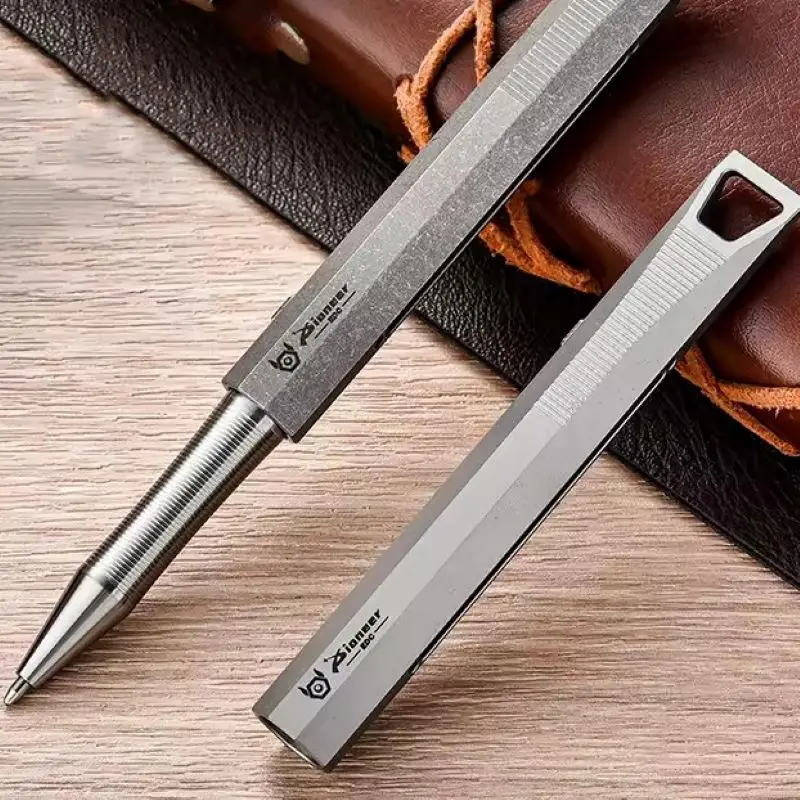 متعددة الوظائف في الهواء الطلق الدفاعية التيتانيوم قلم تخطيطي المحمولة EDC أدوات الطوارئ الراقية انزلاق توقيع قلم معدني الهدايا #2