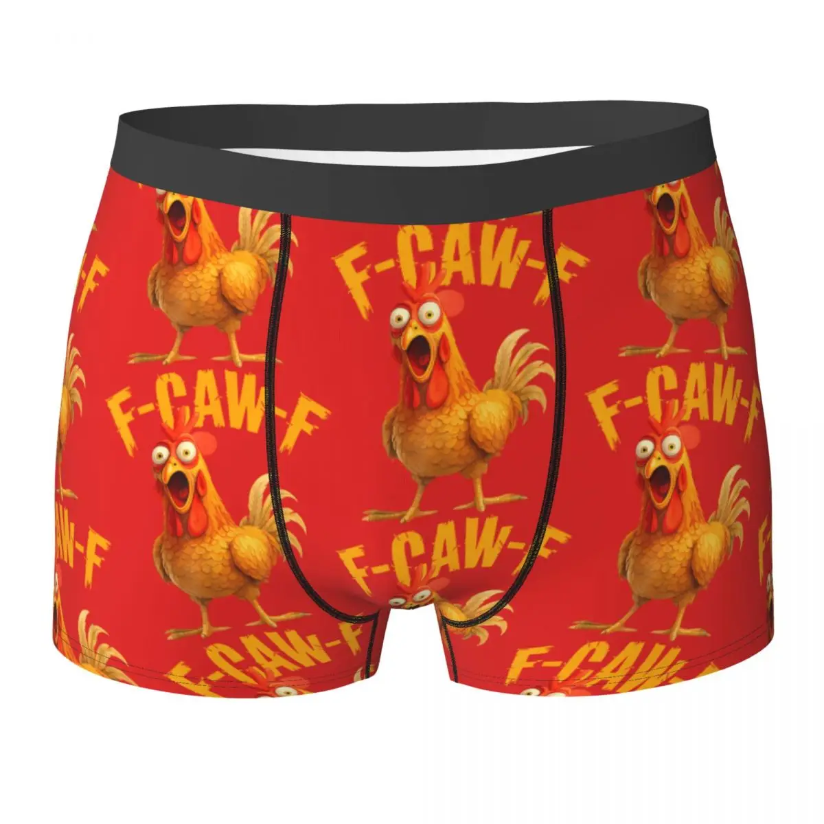 

Забавные шорты F-Caw-F Chicken FCAWF с курицей, трусы, нижнее белье, качественные мужские мягкие трендовые боксеры, дизайн, трусики больших размеров