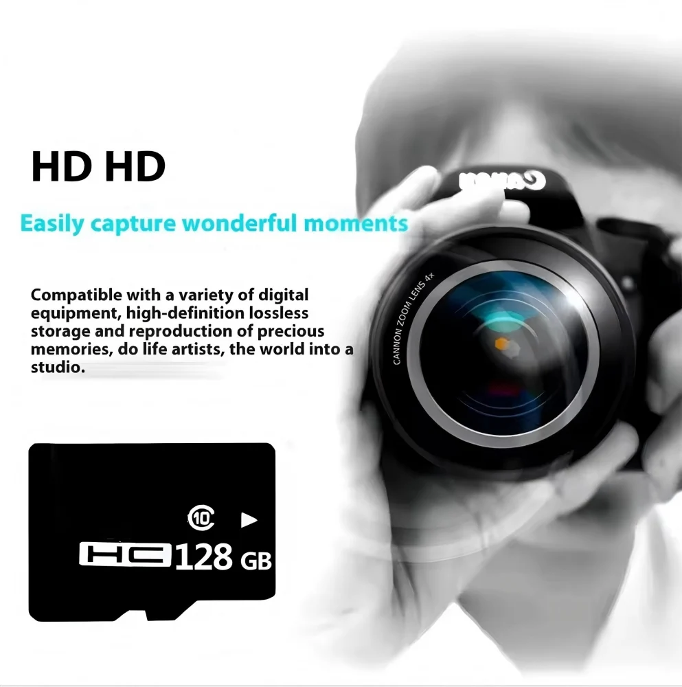 Highspeed-Speicherkarte C10 SD-Karte 128 GB 64 GB 32 GB U3 A2 Flash-Speicherkarte Micro-SD-Karte für Kameras_voghion.com
