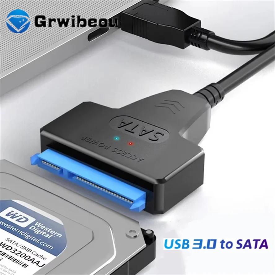 

USB 3.0 / 2.0 To Sata Cable Up to 6 Gbps for 2.5" Inch External HDD SSD Hard Drive SATA 3 22 Pin Adapter SATA to USB 3.0 Cable