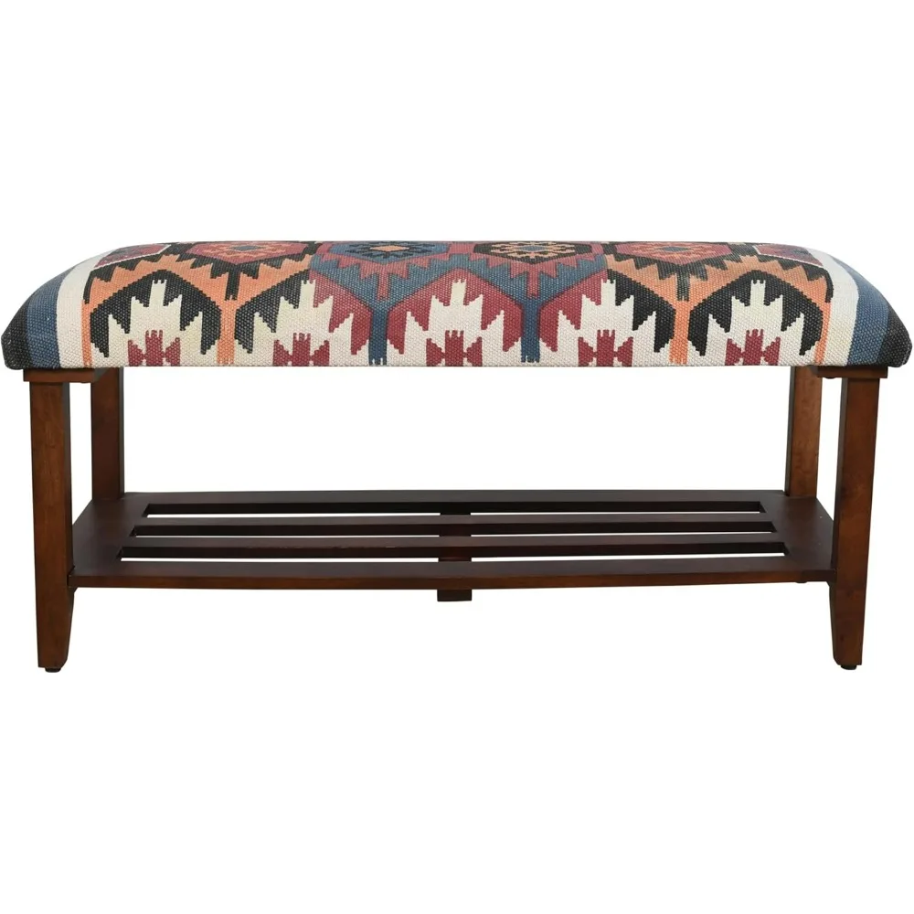 مقعد منجد لغرفة النوم - أثاث منزلي أحمر مصنوع يدويًا من LR للمدخل والبهو وغرفة المعيشة وغرفة الطين والممر