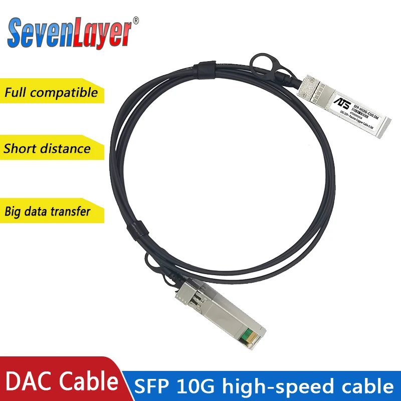 10G SFP+ Direct Attach Passive Copper Cables DAC Cable Direct Attach Passive Cable 0.5-10M for Cisco Huawei MikroTik Switch