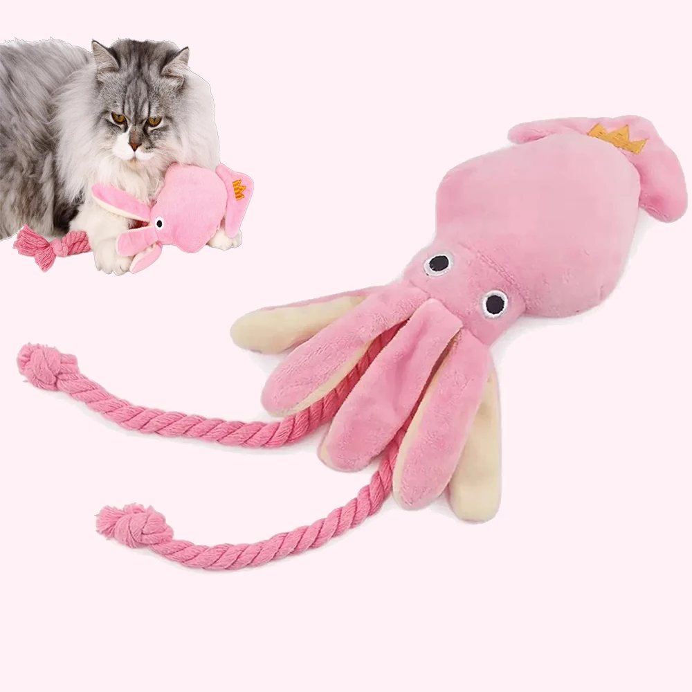 Supet Pet Octopus Plush Rope Toy Is Bite-resistant, Fun and Interactive, Suitable for Indoor and Outdoor Use