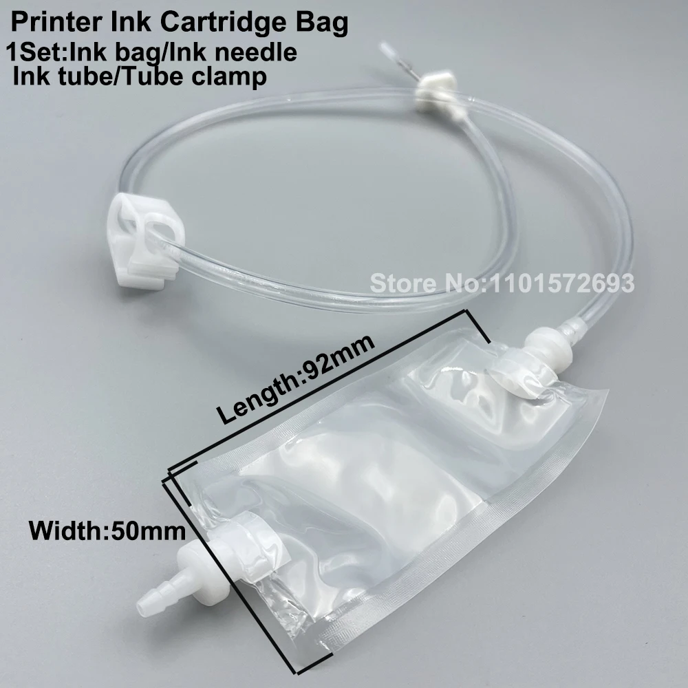 4PCS Inkjet Printer Roland Mutoh Mimaki JV33 Bulk Supply System Ink Cartridge Bag Sub Ink Tank with Needle +Tube Clamp 92mmX50mm