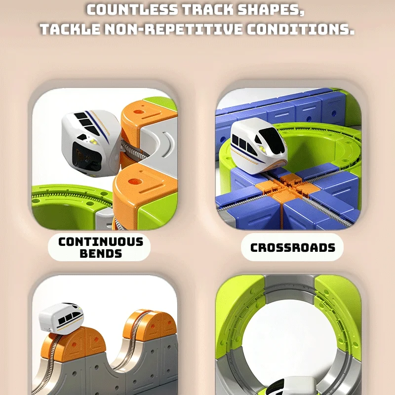 Zestaw Klocków Magnetycznych dla Dzieci: Elektryczny Pociąg na Magnetycznej Torze, Labirynt, Zabawka Edukacyjna