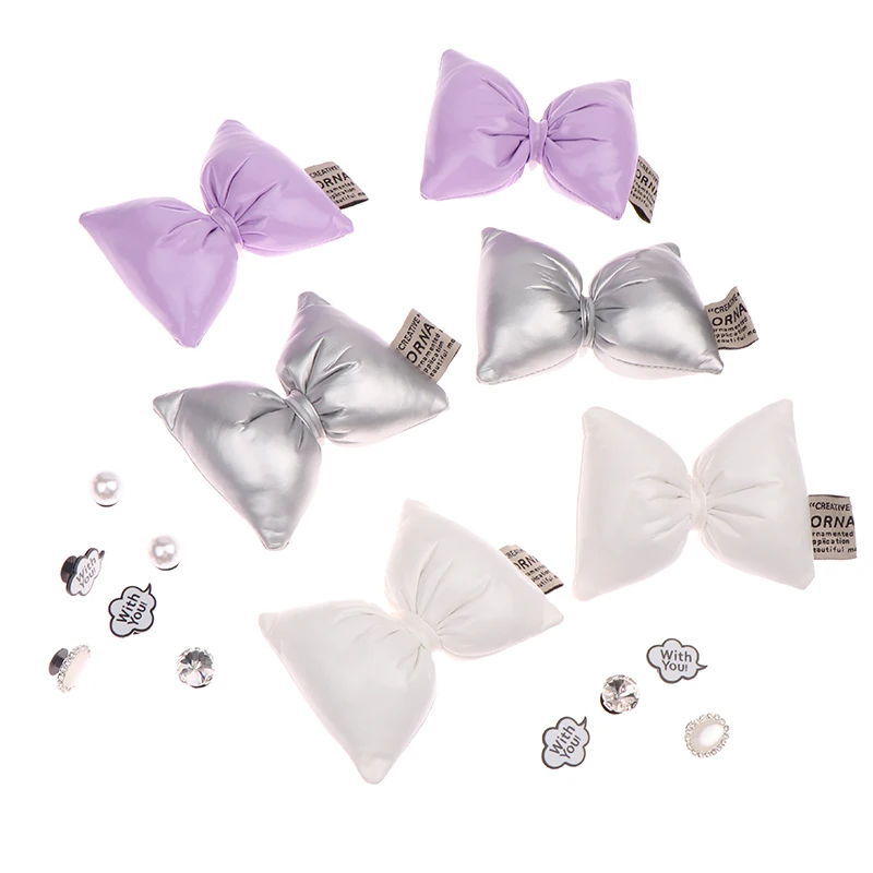 1Set Cute Bowtie Fashion Elegant Shoe Charms Multiple Colors Bow Shoe Accessories For All-match Vintage Shoe Buckle Decorations